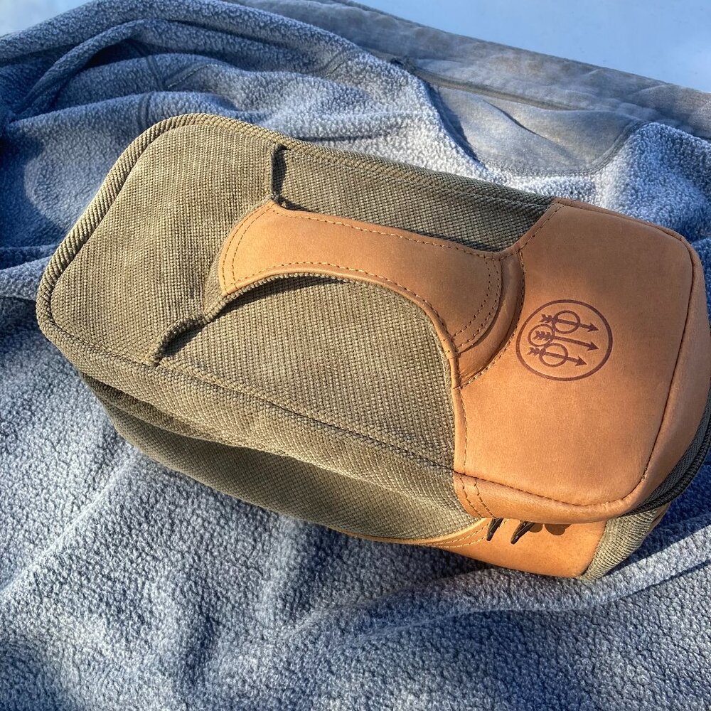 Beretta shotgun shell trap shooters bag- makes good toilet bag also.